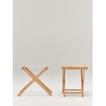 HAY Outdoor Market folding stool, beige - red stripe, decoration image