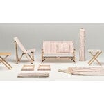 HAY Outdoor Market taittotuoli, beige - punainen raita, sisustuskuva