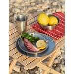 HAY Outdoor Market teräskulho kannella, M, ruostumaton teräs, sisustuskuva