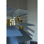 Louis Poulsen PH Artischocke, 480 mm, staubblau - Messing, dekorationsbild