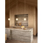 Carl Hansen & Søn MT221-D170 Tulip pendant, 17 cm, brass - opal white, decoration image