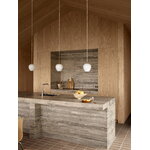 Carl Hansen & Søn MT221-D170 Tulip pendant, 17 cm, brass - opal white, decoration image