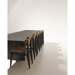 GUBI Private ruokapöytä, 260 x 100 cm, mustanruskeaksi pets. saarni