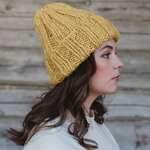 Myssyfarmi Muffi KnitKit for beanie, Seppä, ochre yellow