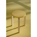 Artek Aalto stool 60, anniversary edition, sun yellow - birch