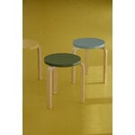 Artek Aalto stool 60, anniversary edition, forest green - birch