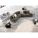 Wendelbo Arc coffee table, large, brown glass - bronze patinated steel