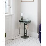 Pedestal Sidekick table, mossy green