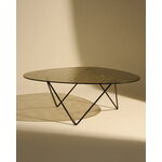 GUBI Pedrera coffee table, black - smoke structured glass, decoration image