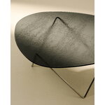 GUBI Pedrera coffee table, chrome - smoke structured glass, decoration image