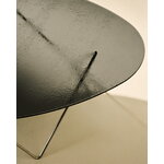 GUBI Pedrera coffee table, chrome - smoke structured glass, decoration image