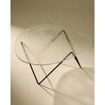 GUBI Pedrera coffee table, black - transparent structured glass, decoration image