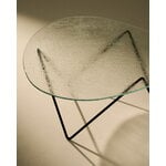 GUBI Pedrera coffee table, black - transparent structured glass, decoration image