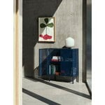 HAY Perforated floor cabinet, medium, steel blue, decoration image
