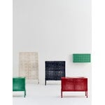 HAY Perforated floor cabinet, small, wine red, decoration image