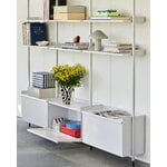 HAY Pier System 133 shelf, 3 columns, PS white - aluminium, decoration image