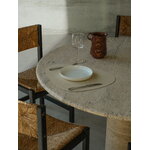 LIND DNA Curve table mat, 37 x 44 cm, vanilla Corduroy leather, decoration image