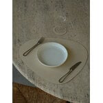 LIND DNA Curve table mat, 37 x 44 cm, vanilla Corduroy leather, decoration image