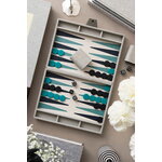 Printworks Reverra - Backgammon, grå - grön, dekorationsbild
