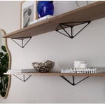 Maze Pythagoras XS shelf with brackets, walnut - black