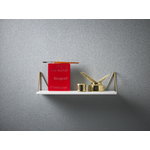 Maze Pythagoras XS shelf with brackets, white - brass matte