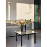 HAY Kofi sohvapöytä 60x60 cm, mustaksi lak. tammi - teksturoitu lasi