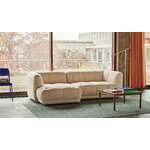 HAY Kofi sohvapöytä 80 x 80 cm, lakattu pähkinä - harmaa lasi