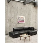 HAY Kofi sohvapöytä 60 x 60 cm, lakattu pähkinä - teksturoitu lasi
