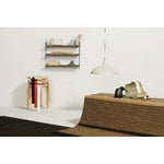String Furniture String Pocket shelf, Special Edition, grey oak - raw metal