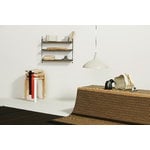 String Furniture String Pocket shelf, Special Edition, grey oak - raw metal, decoration image