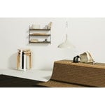 String Furniture String Pocket shelf, Special Edition, grey oak - raw metal