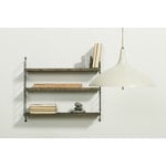 String Furniture String Pocket shelf, Special Edition, grey oak - raw metal, decoration image