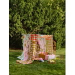 Marimekko Tessuto in cotone Puutarhakutsut, bianco-verde-arancione-beige, immagine decorativa