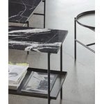 HAY Table basse Rebar, 80 x 49 cm, noir - marbre noir