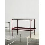 HAY Tavolino Rebar, 75 x 44 cm, barn red - marmo grigio