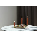 applicata Luna Maxi candleholder, oak - brass, decoration image