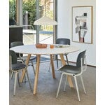 HAY CPH25 2.0 table, 140 cm, lacquered oak - off-white linoleum