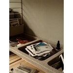 String Furniture String bowl shelf, felt, light grey, view 2