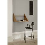 Sibast Piet Hein bar stool with armrest 75 cm, black - oiled oak