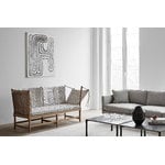Fredericia Calmo 80 sohva, 3-istuttava, Ruskin 10 - musta teräs