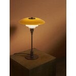 Louis Poulsen PH 3/2 table lamp, Centenary Edition, aged brass - amber - opal white, decoration image