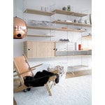 String Furniture String magazine shelf, 78 x 30 cm, white steel