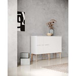 Lundia Fuuga sideboard, 128 cm, white - oak