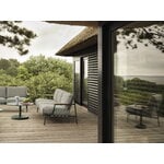 Muuto Settle Outdoor Sofa, 3-Sitzer, Ribbed Weave 2 - dunkelgrün, dekorationsbild
