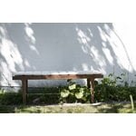 Sibast RIB low bench, teak - stainless steel
