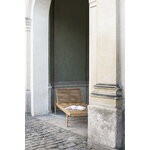 Sibast Chaise longue/lit de jour RIB, teck - acier inoxydable
