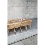 Sibast RIB matbord, 180 x 100 cm, teak - rostfritt stål