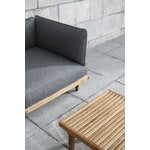Sibast RIB lounge table, 110 x 60 cm, teak - stainless steel