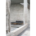 Sibast RIB lounge table, 60 x 60 cm, teak - stainless steel