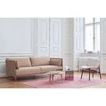 HAY Silhouette sofa 3-seater, Linara 142/Sense cognac - chrome